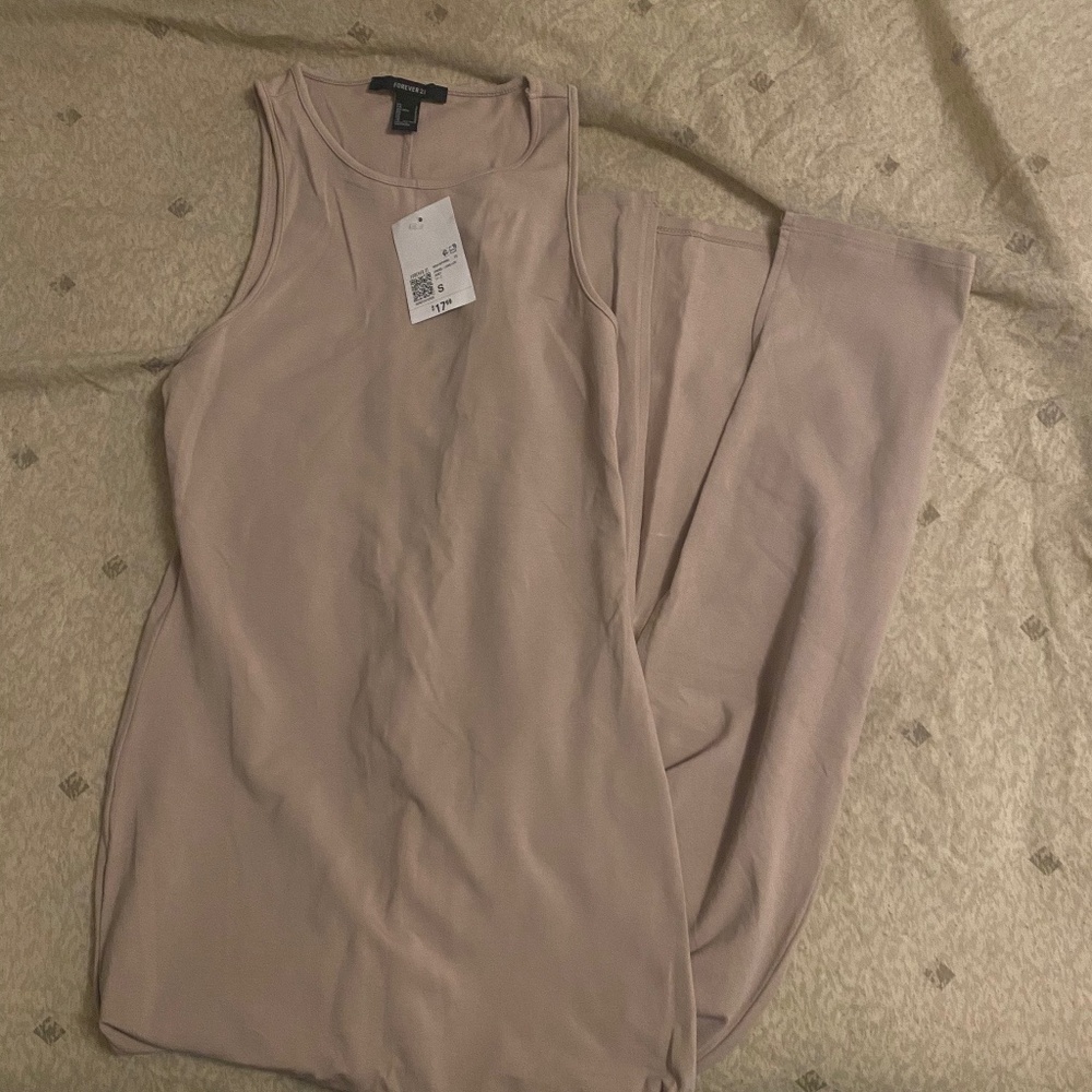 Tan Bodycon Maxi Dress